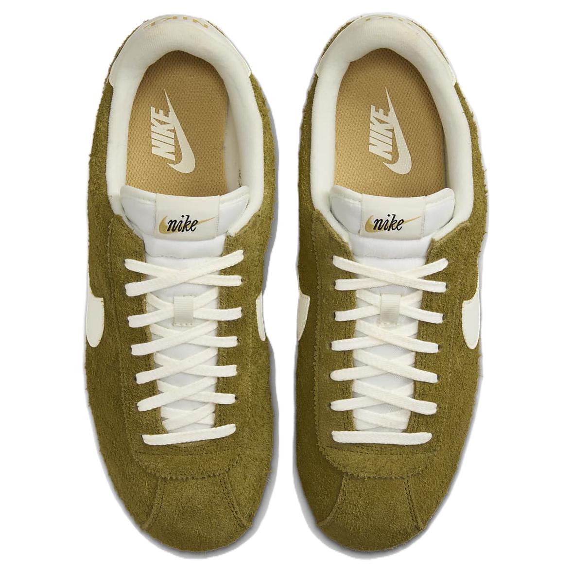 Кроссовки Nike Cortez Se Suede Pacific Moss Infinite Gold Muslin Sail Зеленый/Белый — фото 4