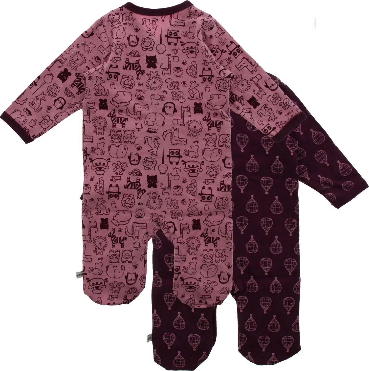 Пижама детская, 2 шт., Pippi Babywear, лиловая — фото 2
