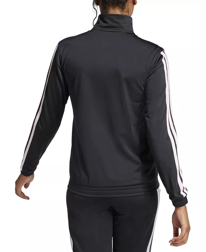 Женская трикотажная куртка Track Jacket с тремя полосками adidas, черный — фото 2
