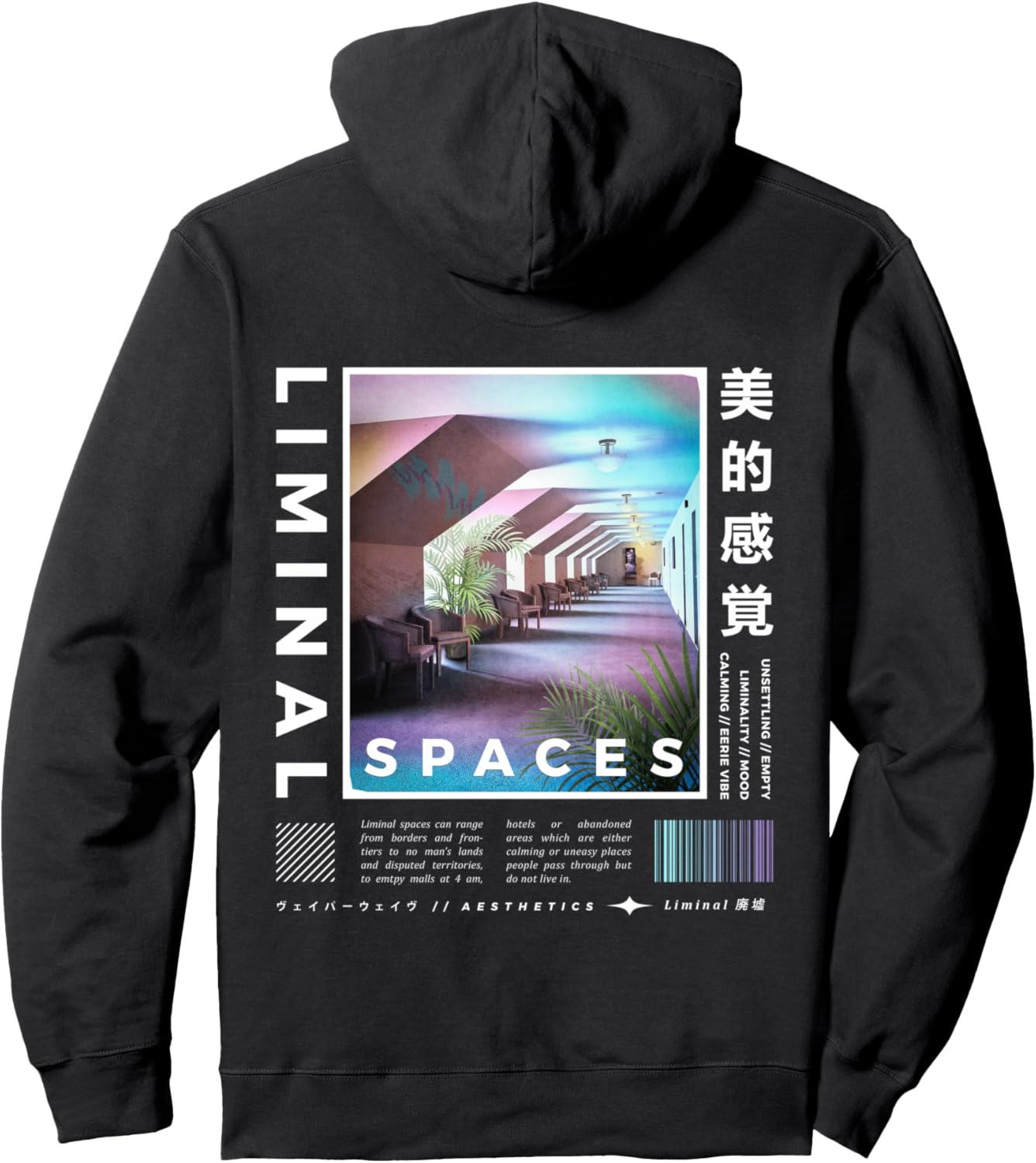 

Худи Liminal Spaces Vaporwave Backroom в пастельных готических тонах, черная Liminal Spaces Apparel, Черный, Худи Liminal Spaces Vaporwave Backroom в пастельных готических тонах, черная Liminal Spaces Apparel
