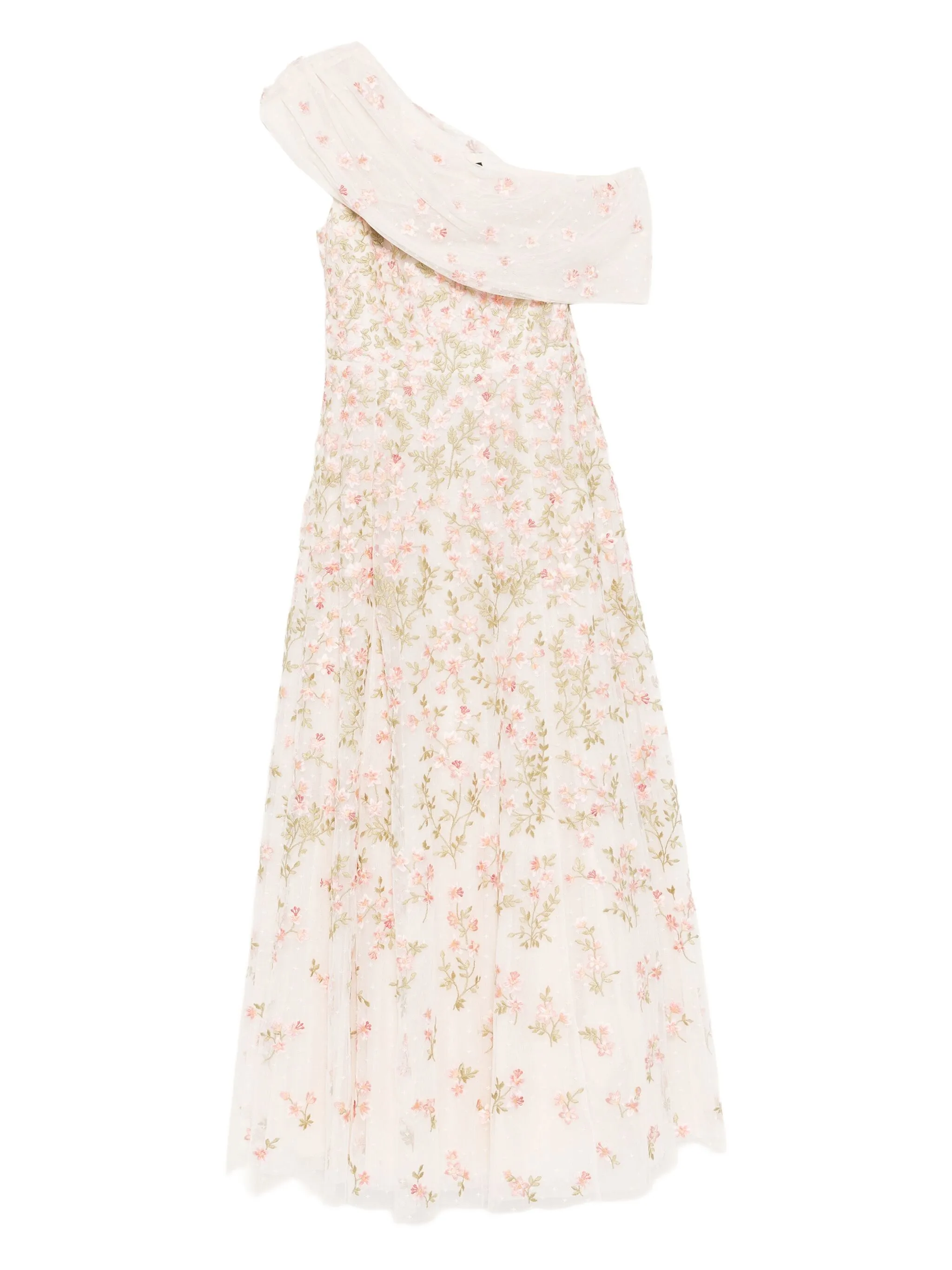 

Платье с цветочной вышивкой Needle & Thread, кремовый