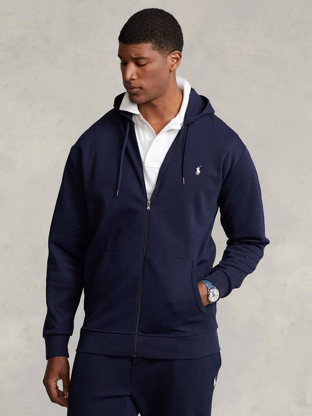

Большая и высокая толстовка на молнии Ralph Lauren, цвет Aviator Navy