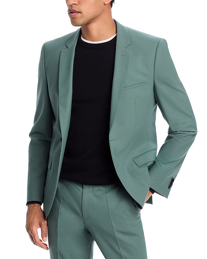 

Пиджак Arti Super Flex Solid Extra Slim Fit HUGO, зеленый