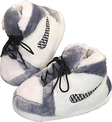 Домашние тапочки KZK KrazeKickz для взрослых - пушистые шлепанцы для женщин и мужчин - унисекс, серый — фото 2