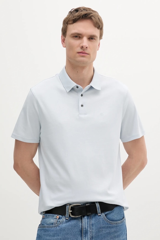 

Хлопковая поло Calvin Klein, синий