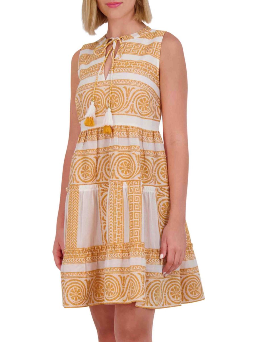

Мини-платье с жаккардовым принтом Vince Camuto, цвет Marigold