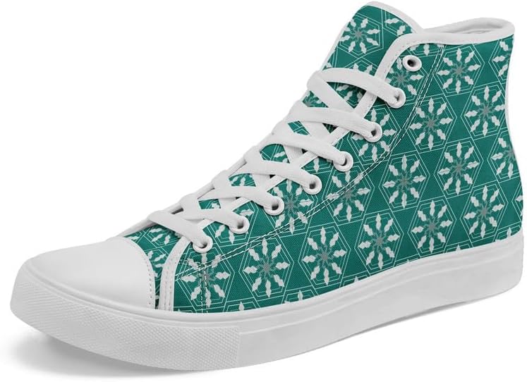 

Современные высокие кеды с абстрактным узором из холста, стильная дышащая повседневная обувь для ходьбы, унисекс Awsole, Modern Abstract Pattern-6