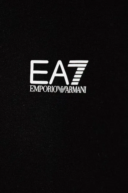 Спортивный костюм из хлопка EA7 Emporio Armani, черный — фото 4