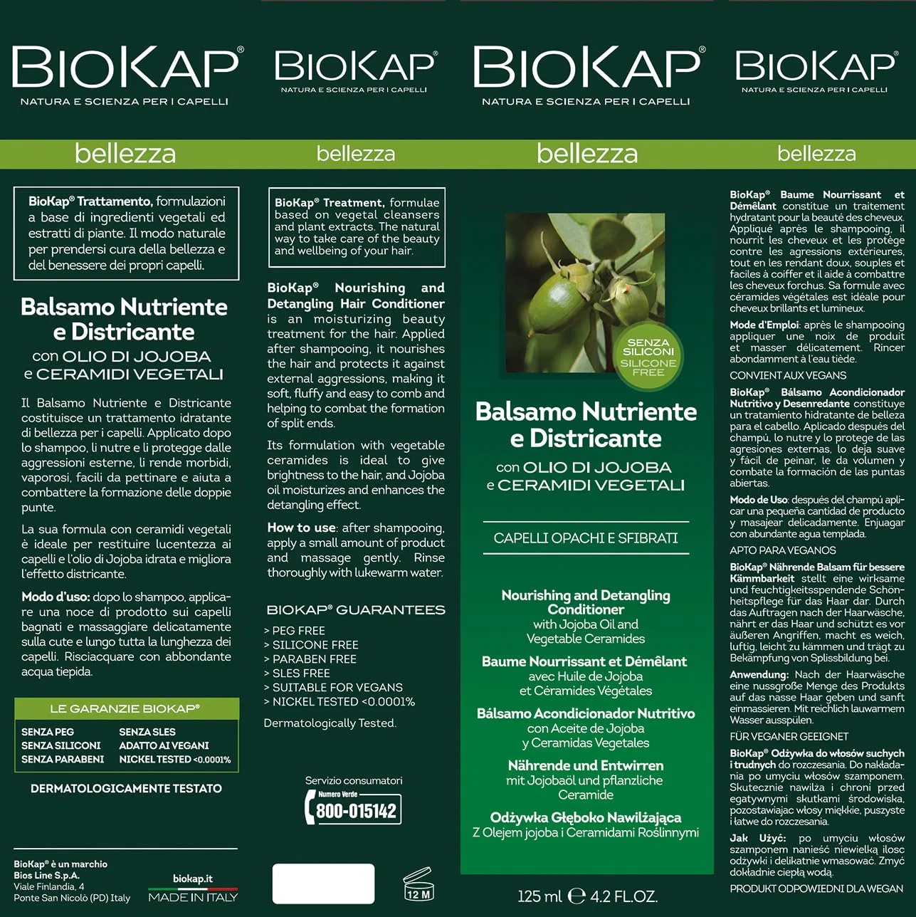 Бальзам-кондиционер «Premium Balsam» с маслом жожоба от Biokap Biokap — фото 3