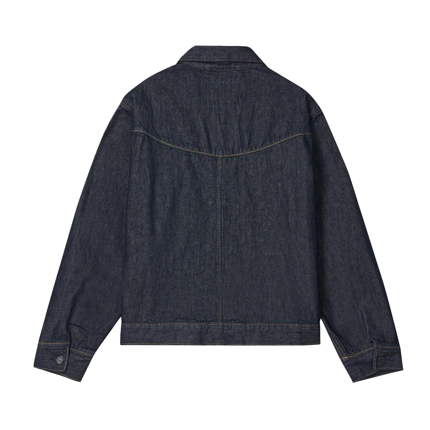 Джинсовая куртка унисекс black, с отложным воротником, умеренная отстрочка Levis — фото 3