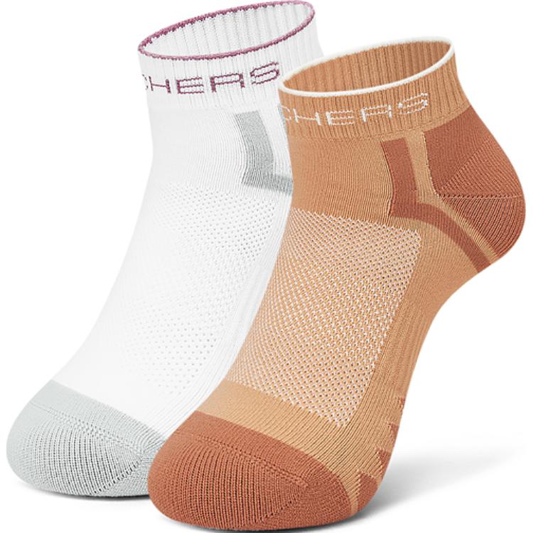 

Носки до щиколотки унисекс 2 шт Skechers, 2 пары (белый+светло-персиковый)