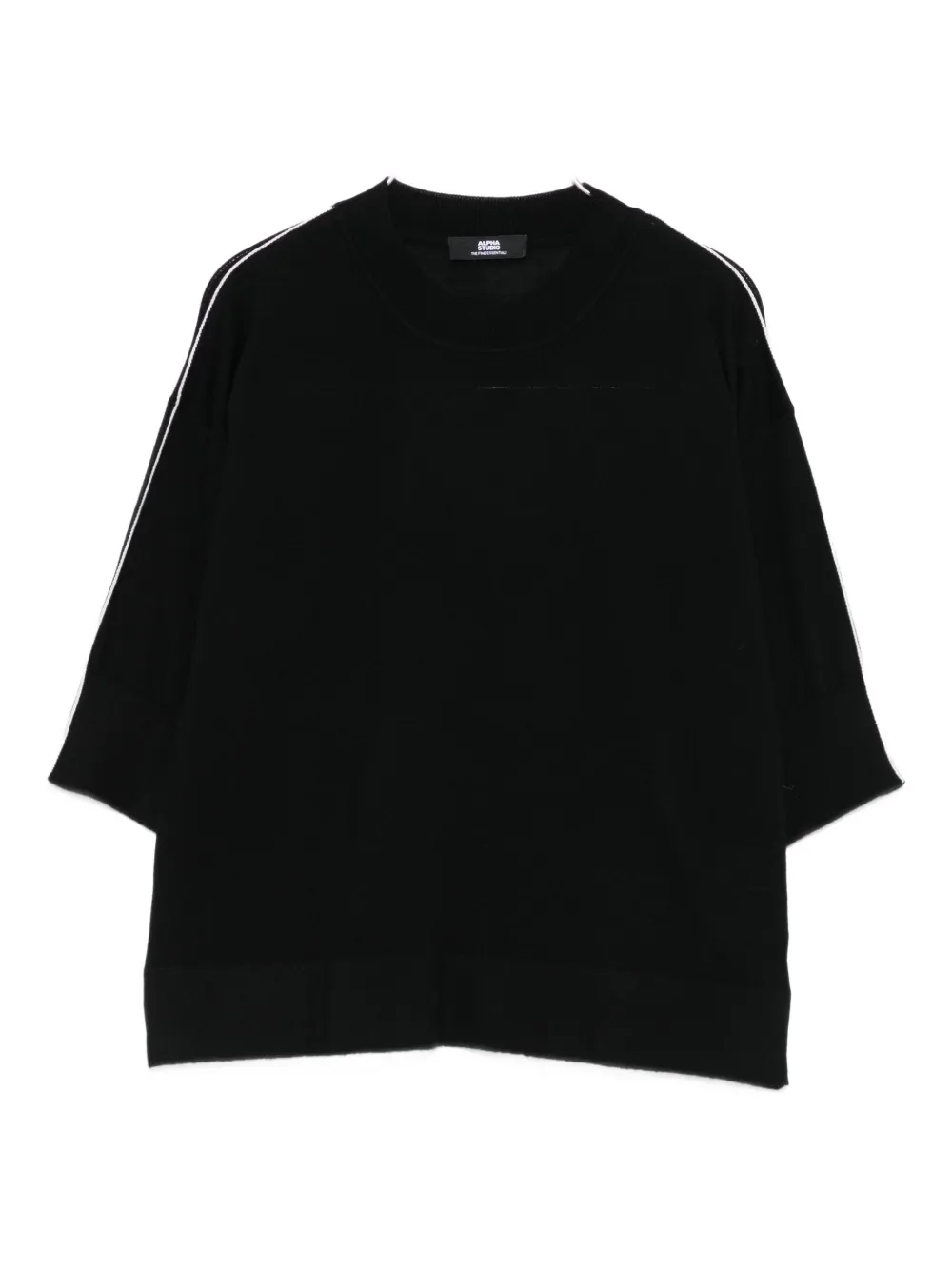 

Свитер с полосками Alpha Studio, черный