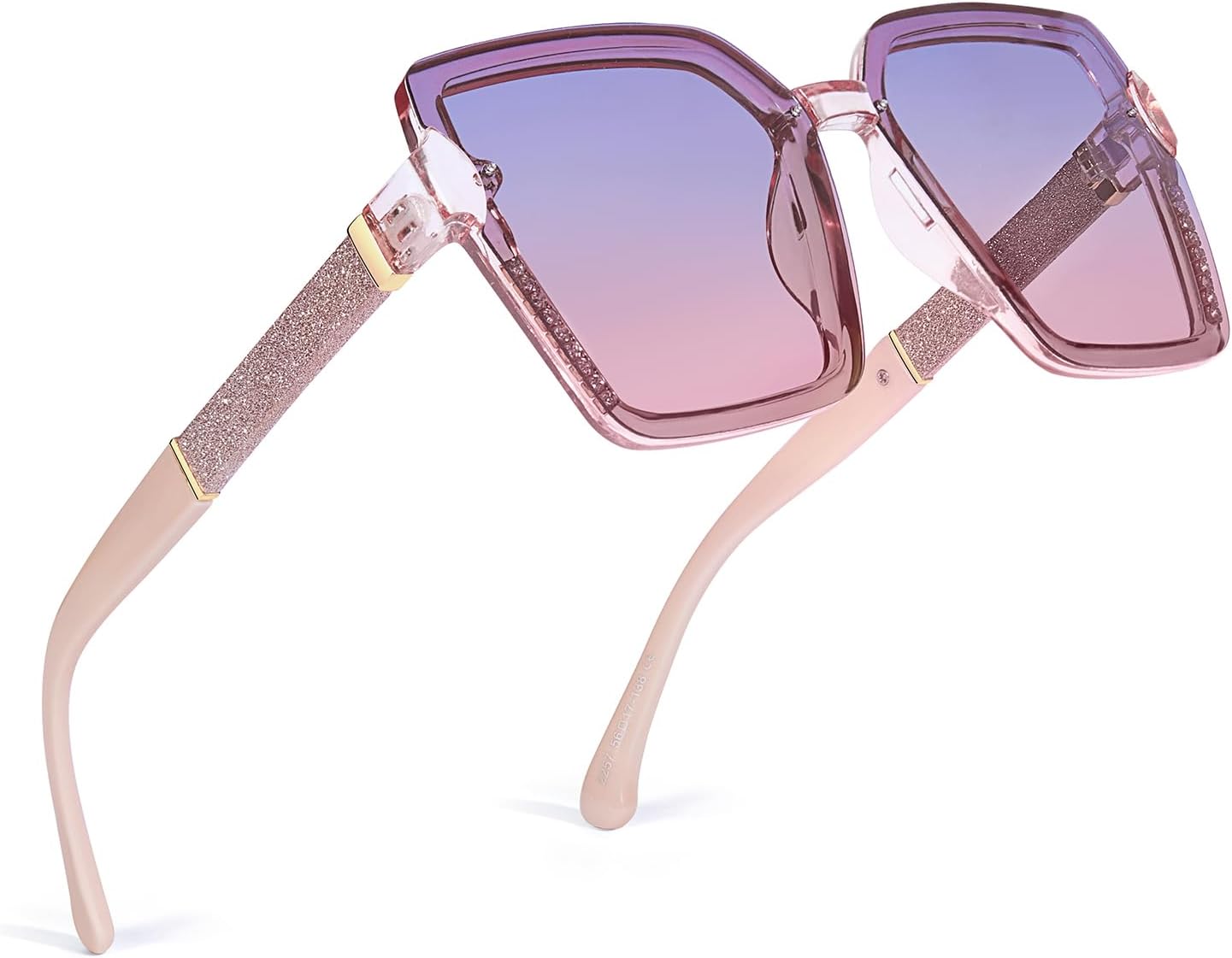 

Поляризованные солнцезащитные очки для женщин, большие квадратные солнцезащитные очки с защитой от УФ-излучения UV 400, винтажные легкие женские солнцезащитные очки SA HEXISHIJIA, Pink