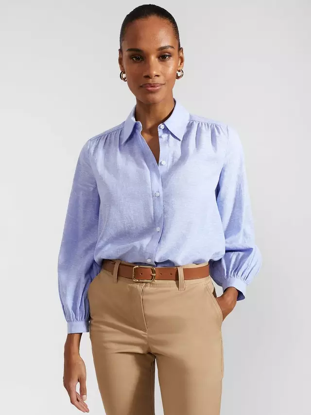 

Рубашка Hobbs Sabrina Linen Blend, синий
