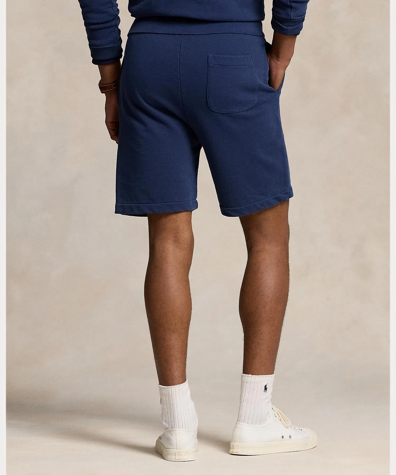 Мужские хлопковые шорты POLO RALPH LAUREN тёмно-синие — фото 4
