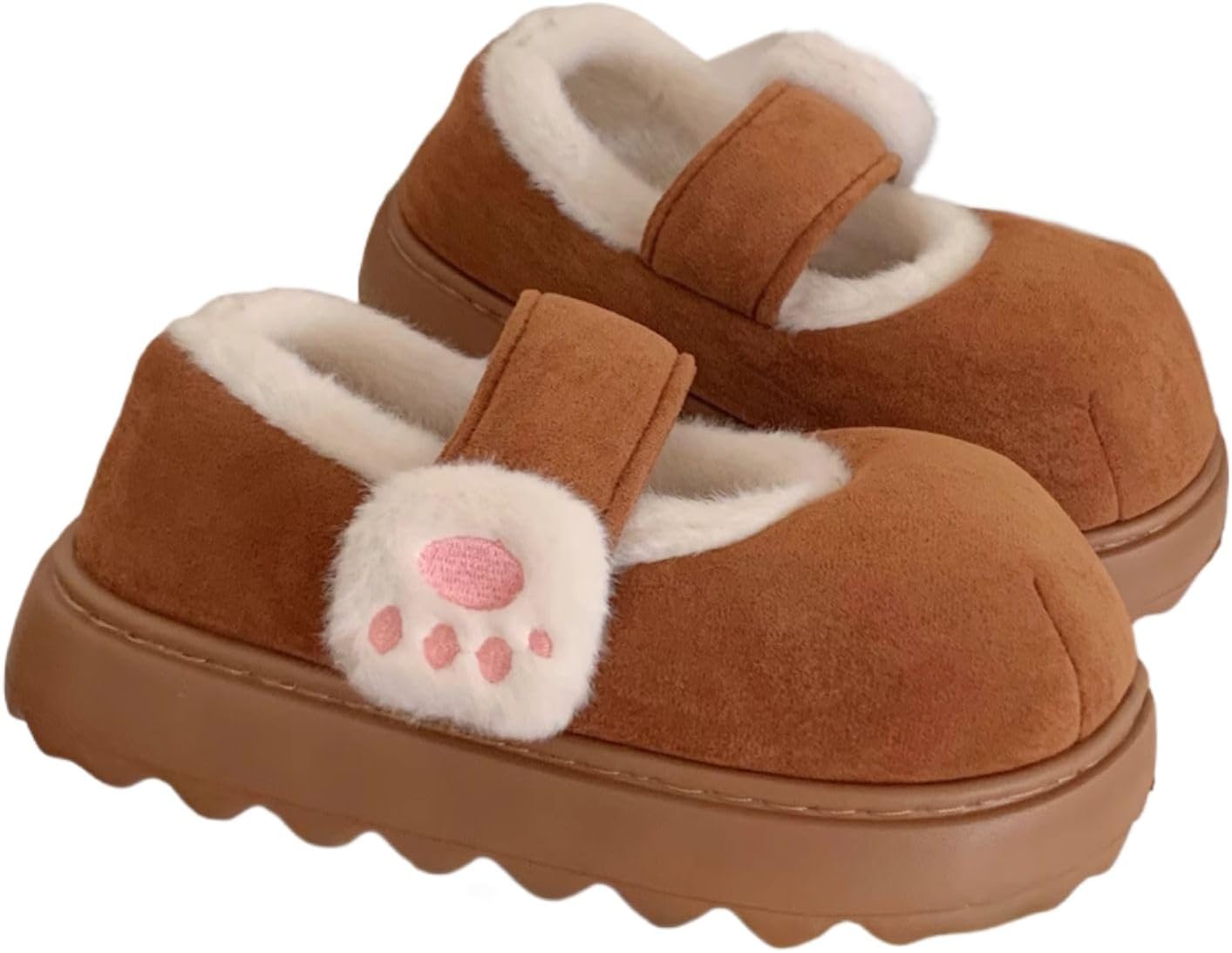 

Милые тапочки для кошек зима Лапки кошки Кавай животное Тапочки для женщин и мужчин для дома Kfvim, хаки