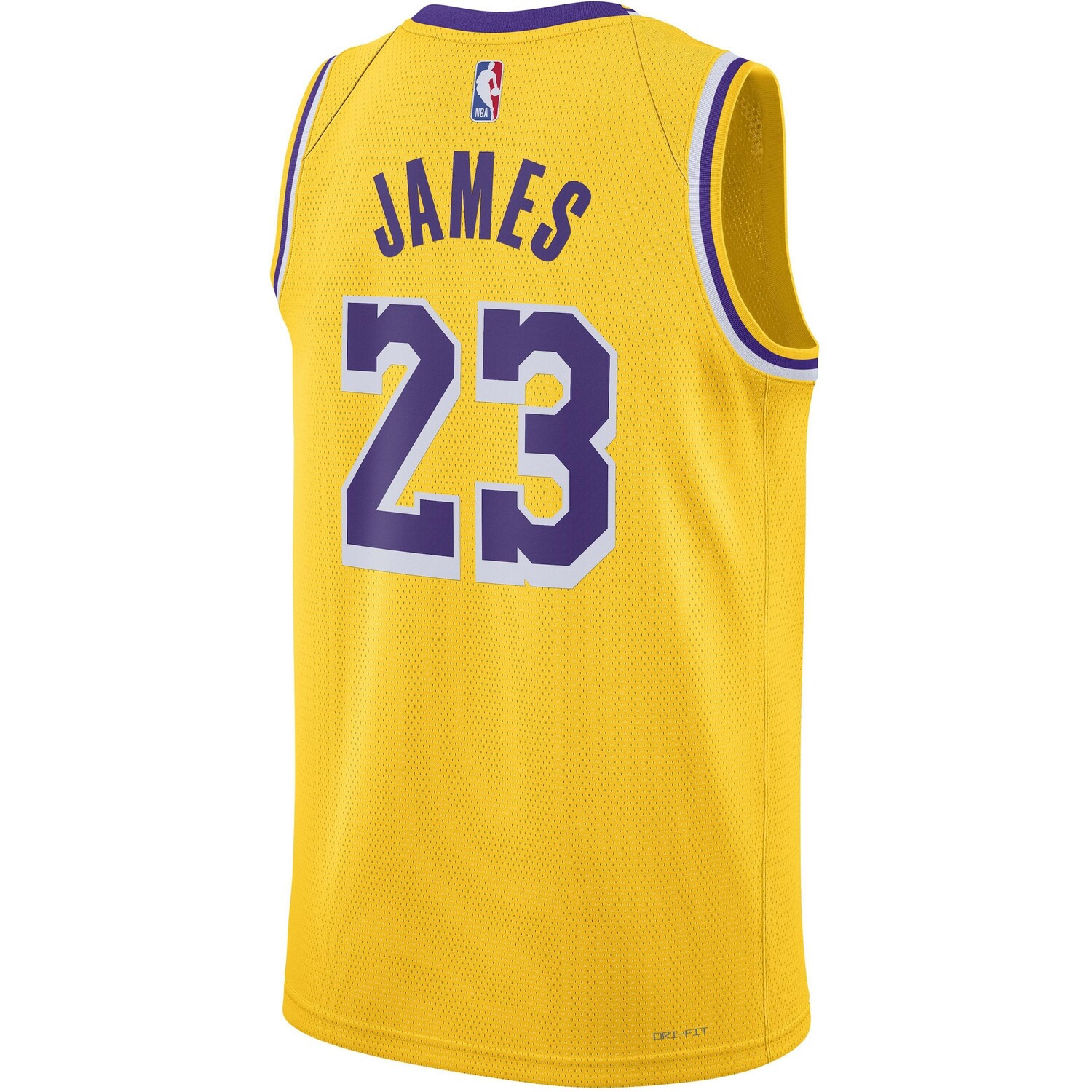 NIKE Джерси 'LeBron James Los Angeles Lakers' в желтом цвете — фото 2