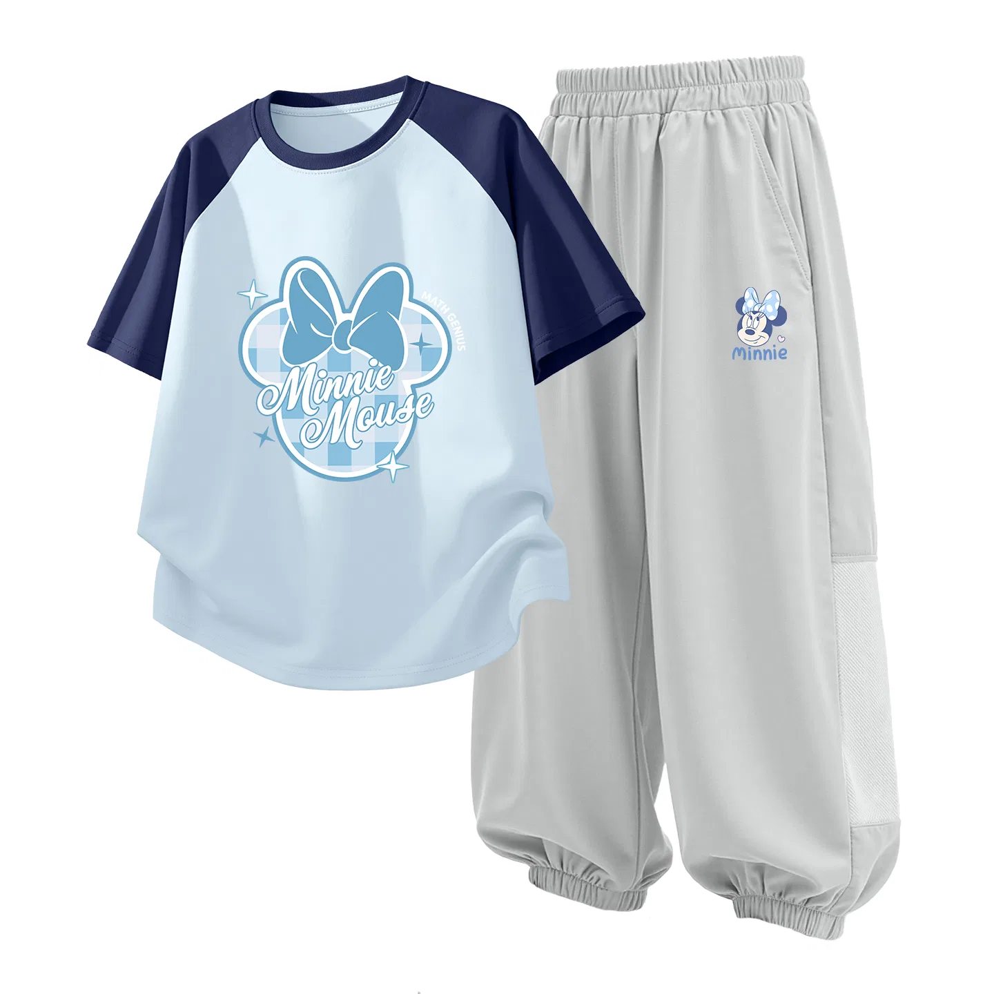 Детский спортивный костюм Casual Sportswear 2 Piece Set Disney, Di Fa Dai Sky Blue+Di L Qiao Ni K Misty Mountain Gray
