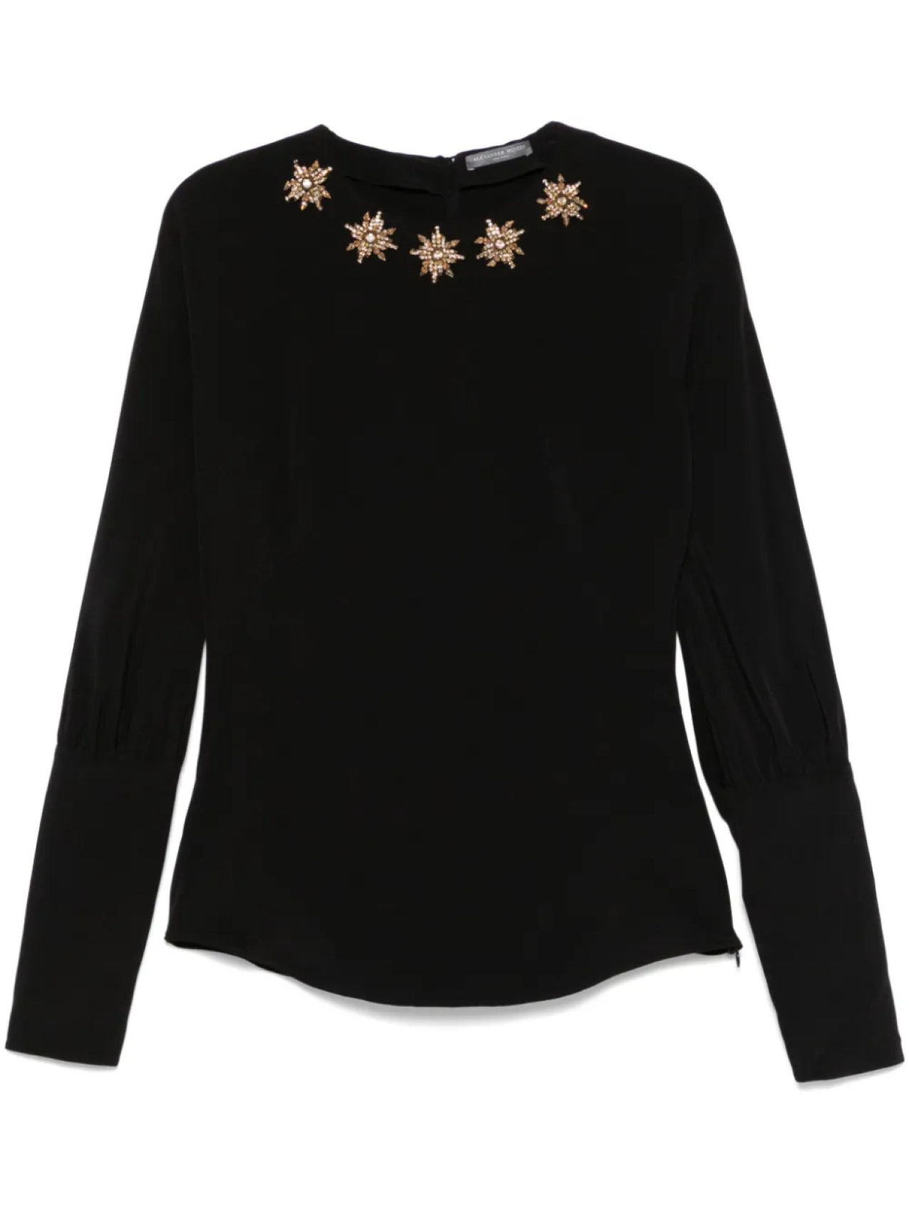 

Блузка Alexander McQueen, украшенная кристаллами, черный