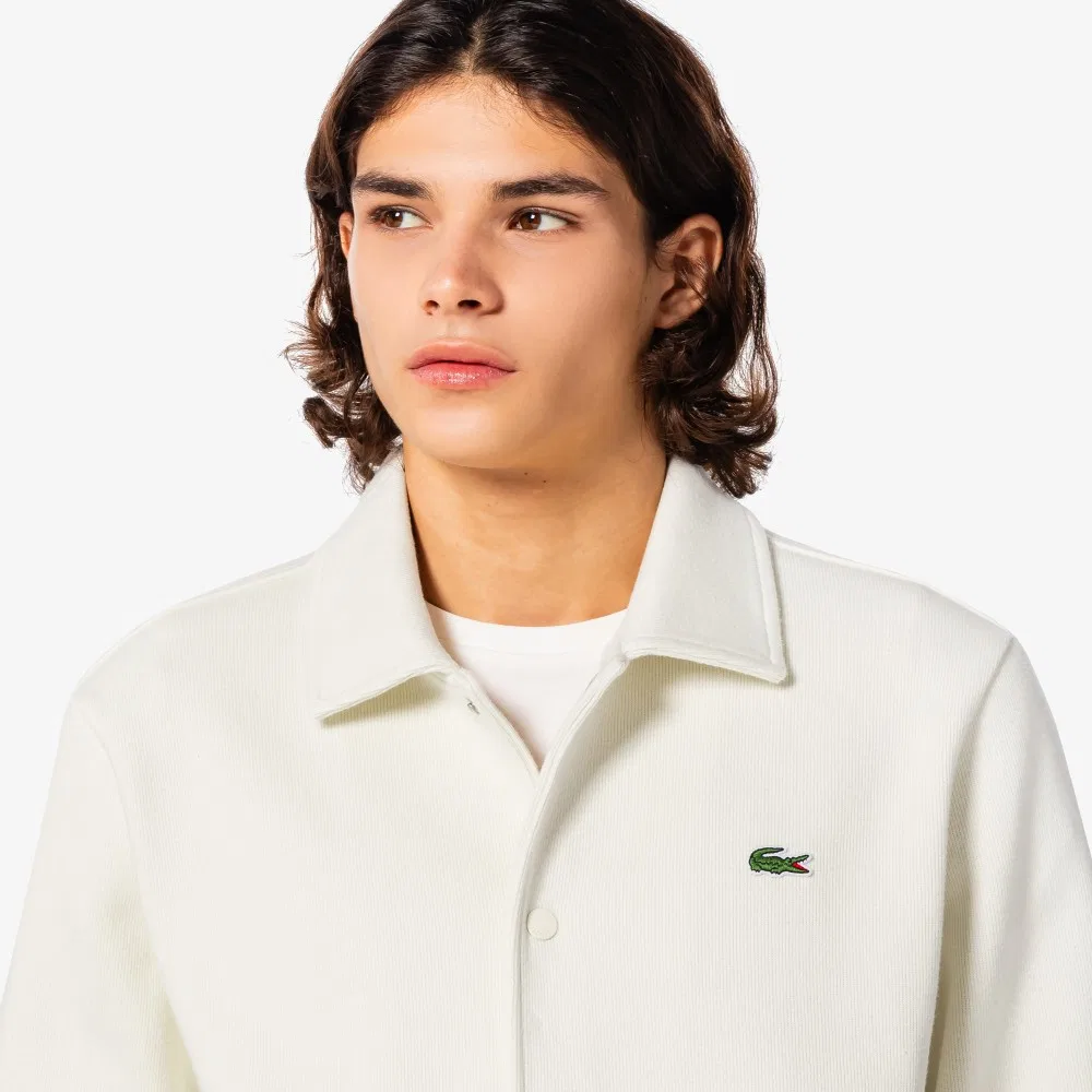 Мужской джемпер из рипстоп-джерси кремовый от Lacoste — фото 2