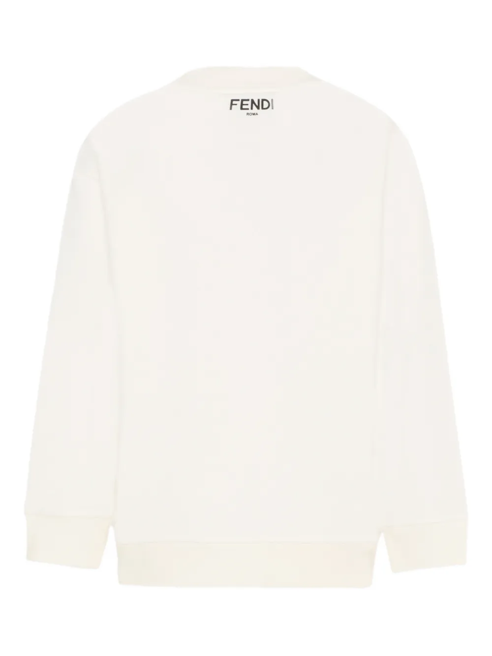 Свитшот с бантом и круглым вырезом Fendi Kids, нейтральный — фото 2