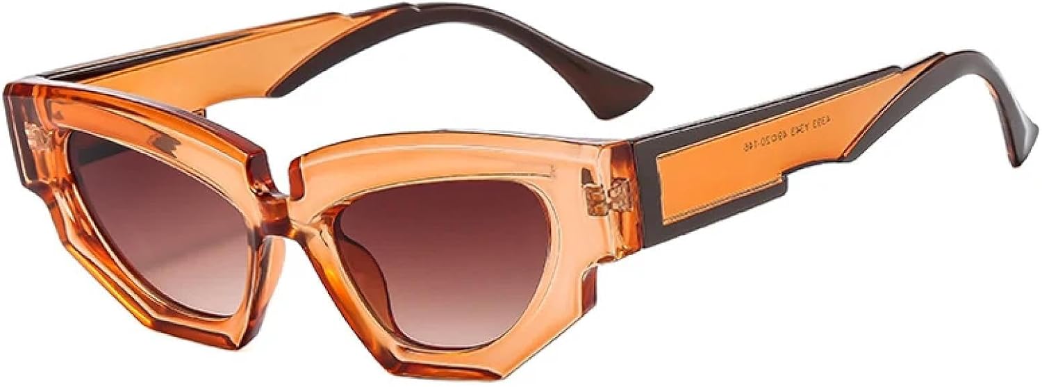 

Солнцезащитные очки с защитой от УФ-излучения UV400 для женщин и мужчин | Двухцветные градиентные очки "кошачий глаз" | для занятий спортом на открытом воздухе DSVIGF, Orange Tea Gradient