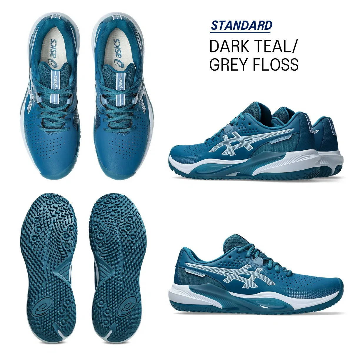 Унисекс кроссовки для тенниса «GEL-Challenger 15 OC» от ASICS, White/Lichen Rock — фото 3