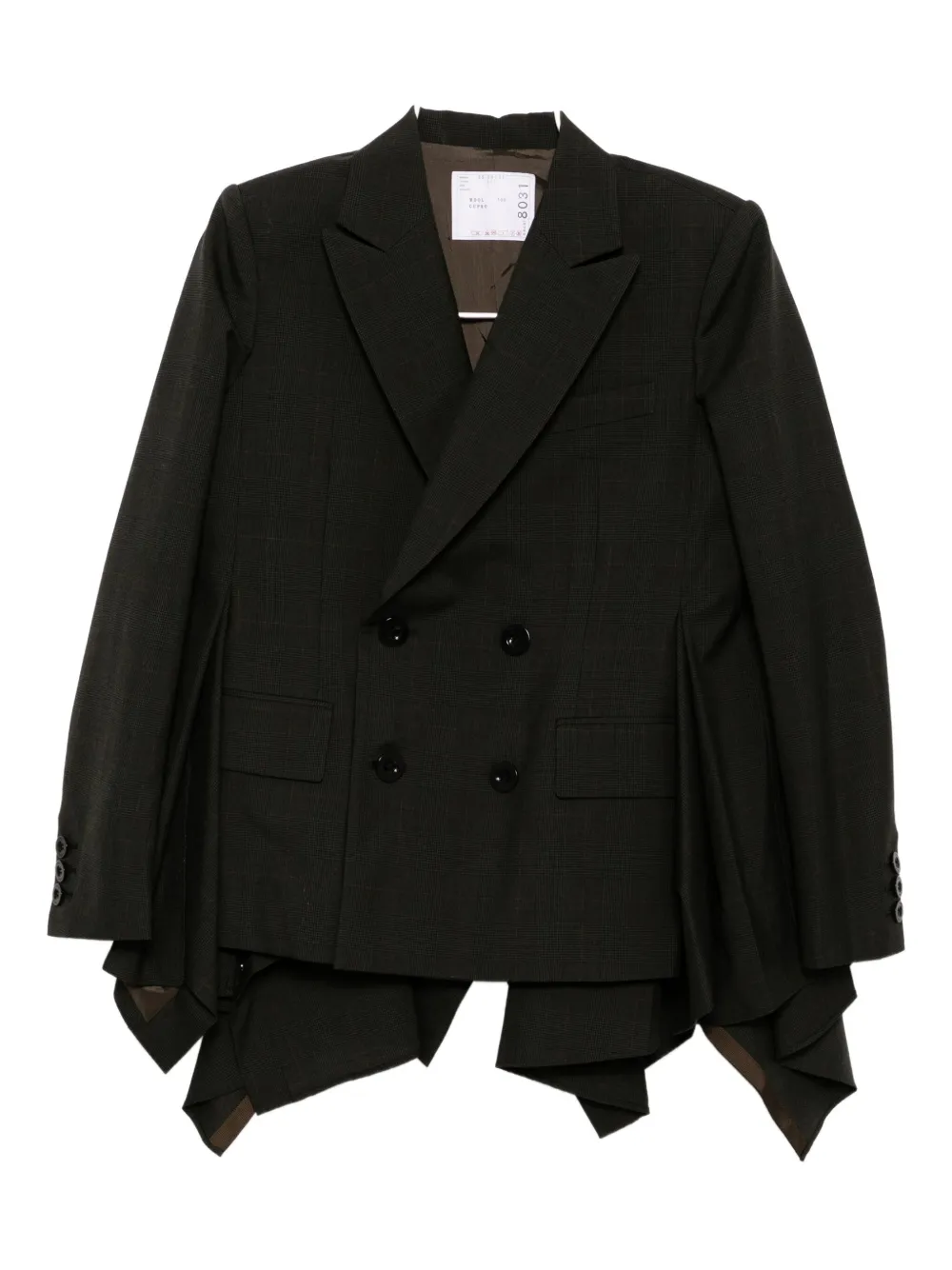 

Шерстяной блейзер SACAI, зеленый