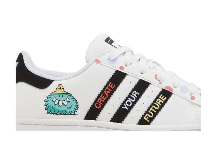 Кроссовки adidas Kevin Lyons x Superstar Big Kids 'Create Your Future', белый — фото 3
