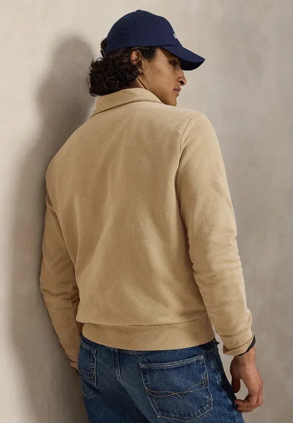 Толстовка с четверть-застежкой Polo Ralph Lauren Loopback, цвет винтажный хаки — фото 3