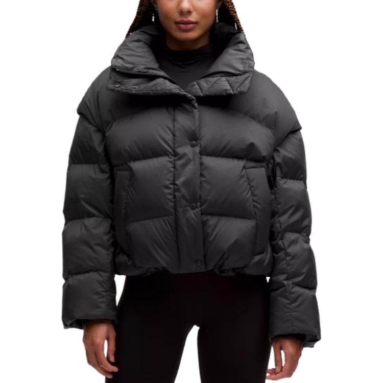 

Lululemon Трансформируемая куртка пуховик Glyde для женщин, Mixed Black/Mixed Color Black