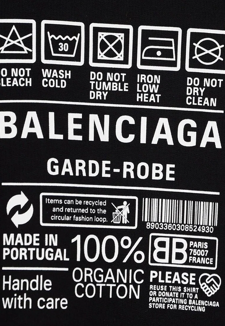 Толстовка, средняя посадка, черный Balenciaga — фото 3