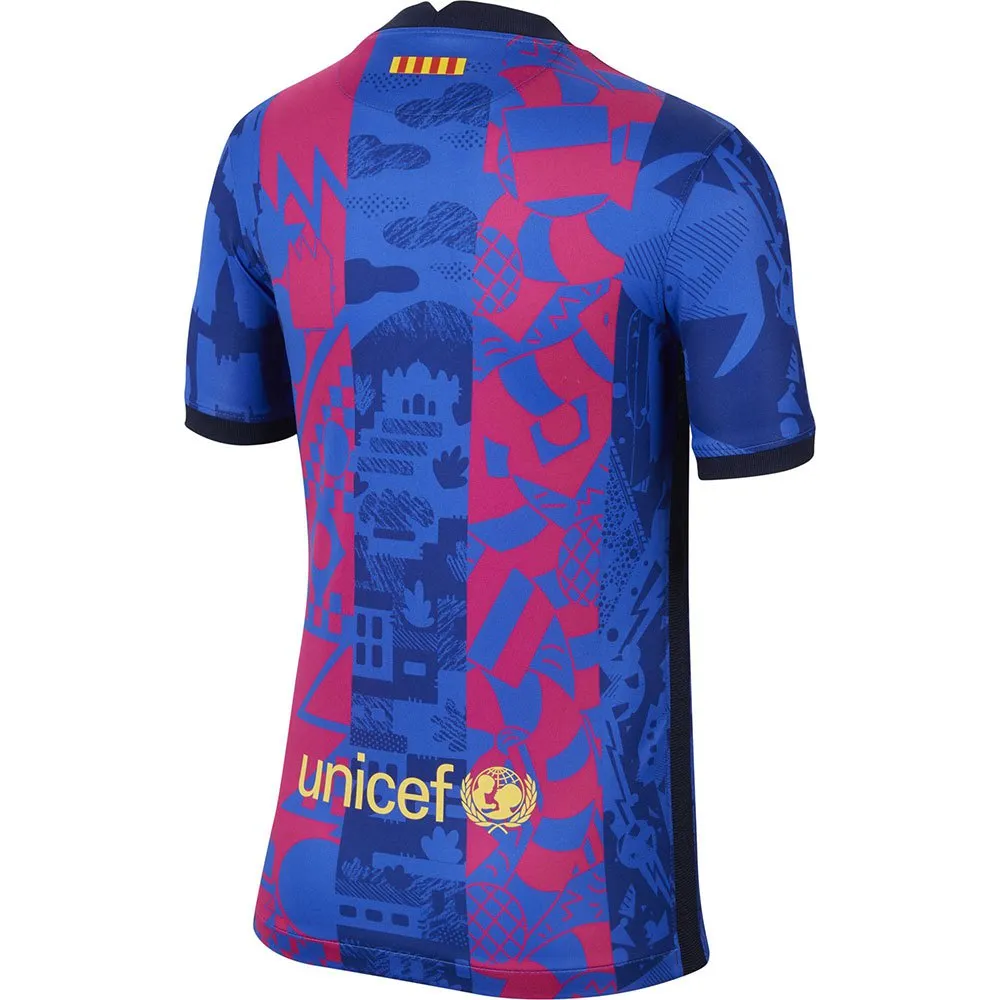 Футболка с коротким рукавом Nike FC Barcelona 21/22 Stadium Third junior, синий — фото 4