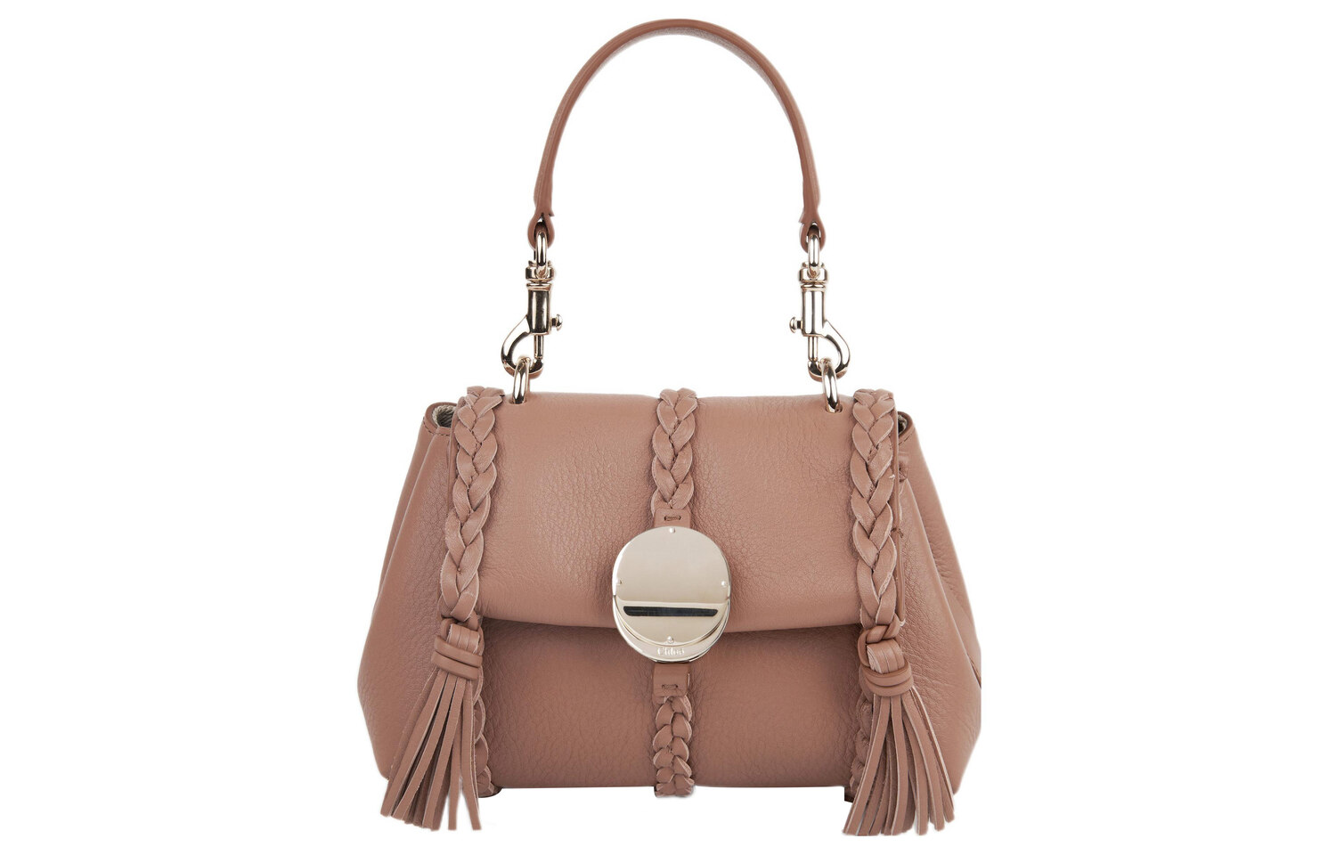 

Chloé Сумка кросс-боди мини через плечо из натуральной кожи ягненка Наппа с кожаной отделкой женская розово-розовая