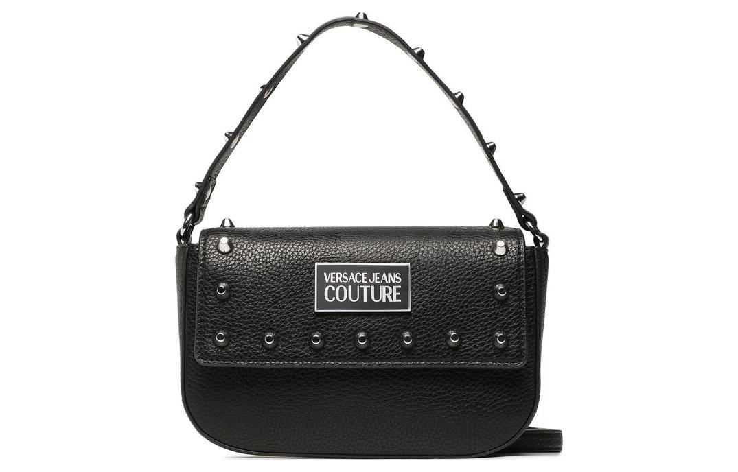 

VERSACE JEANS COUTURE Сумка через плечо Litchi Grain Leather, маленькая, женская, черная