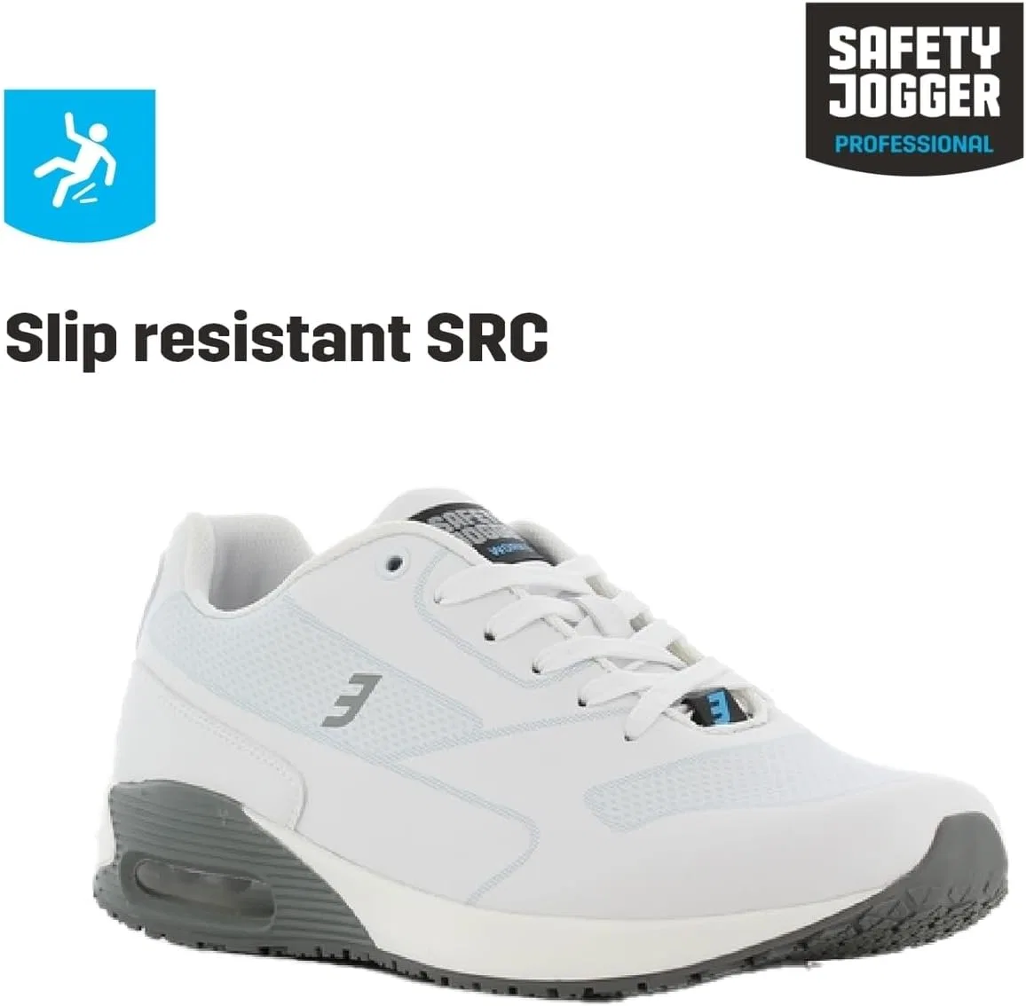 Мужская профессиональная обувь для здоровья Oxypas Justin SAFETY JOGGER, Grey Lgr — фото 3