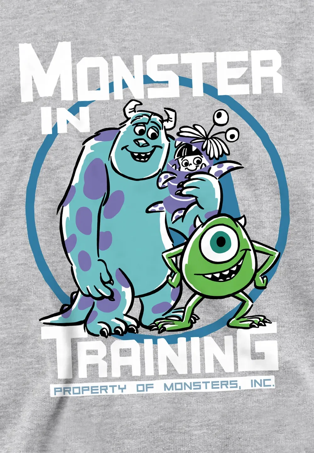 Худи детское Monsters In Training Disney Athletic Heather, серый — фото 2