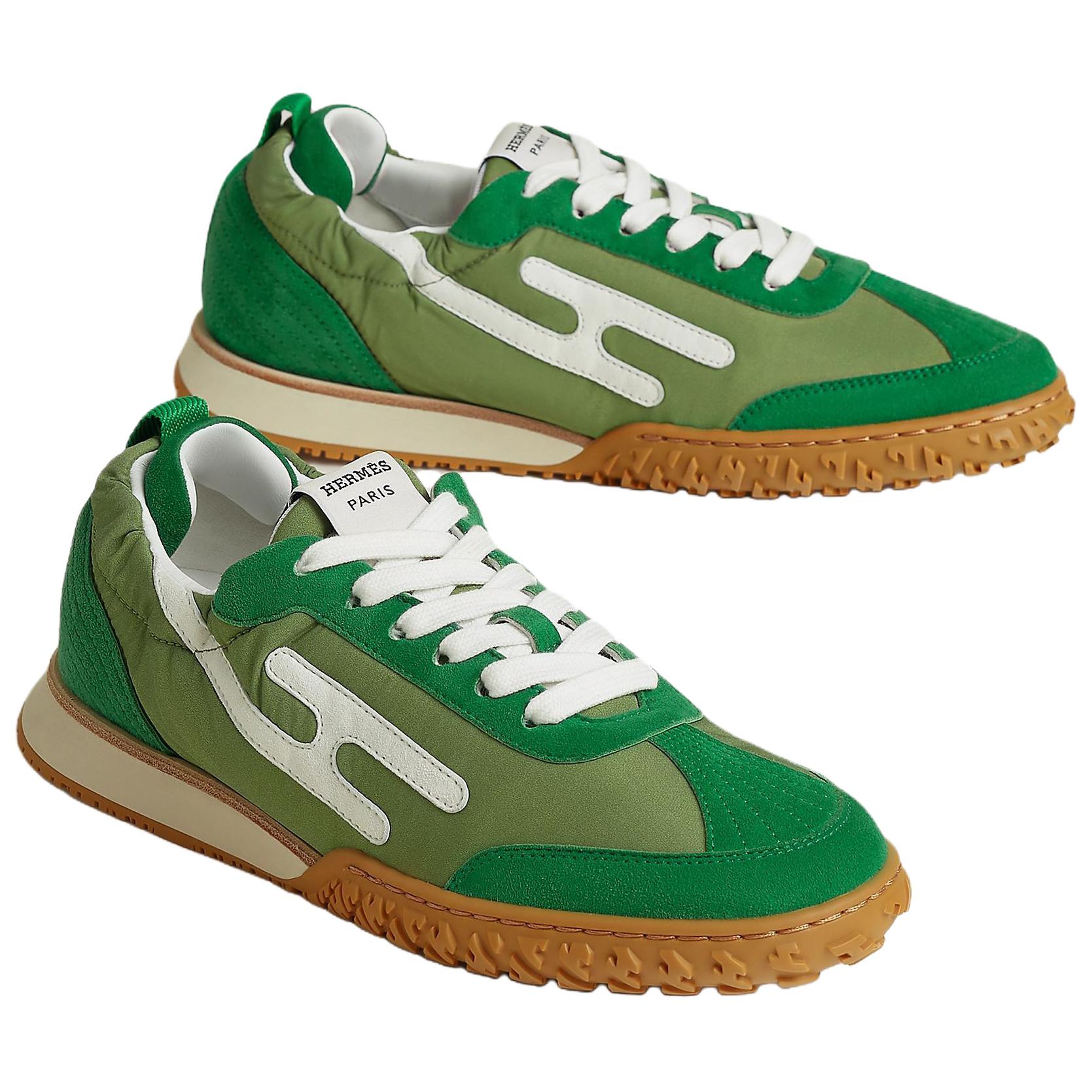 HERMES Кроссовки Jet Low top Casual 2,2 см женские Forest Green — фото 3
