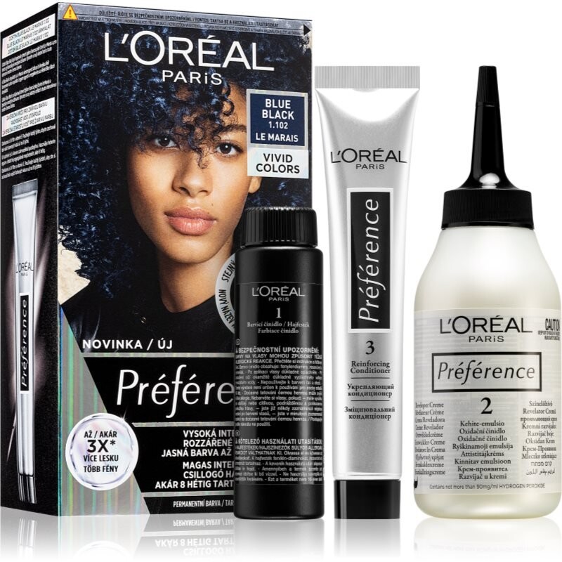 

Краска для волос L'Oreal Paris Préférence Vivids оттенок 1.102 сине-черный 1 шт L’Oreal Paris