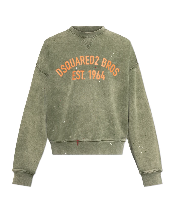 

Толстовка с винтажным эффектом Dsquared2, зеленый