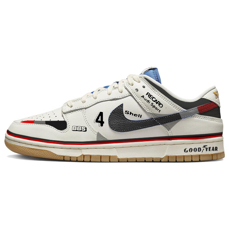 

Кроссовки Nike Dunk Skateboarding Shoes Men Low-top White, Black, Blue, белый/черный