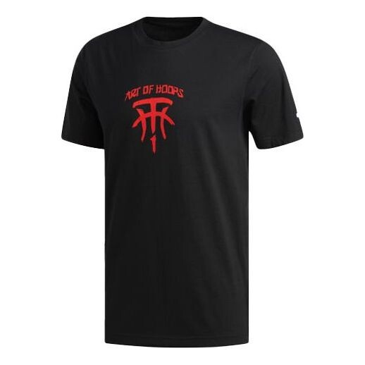 

Футболка tmac chapter 3 pattern round neck short sleeve black Adidas, черный