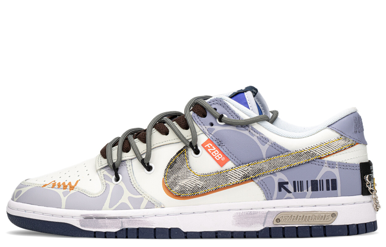 

Кроссовки Nike Dunk Skateboarding Shoes Men Low-top Black/purple, фиолетовый