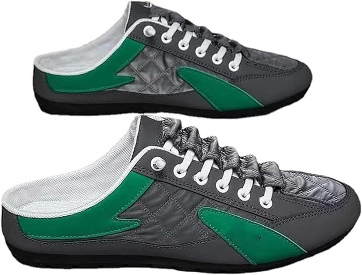 

Мужские кроссовки без задника, новые летние мужские спортивные слипоны, повседневные мюли с открытой пяткой, спортивная обувь низкого типа для прогулок на открытом воздухе Noworfewer, серый