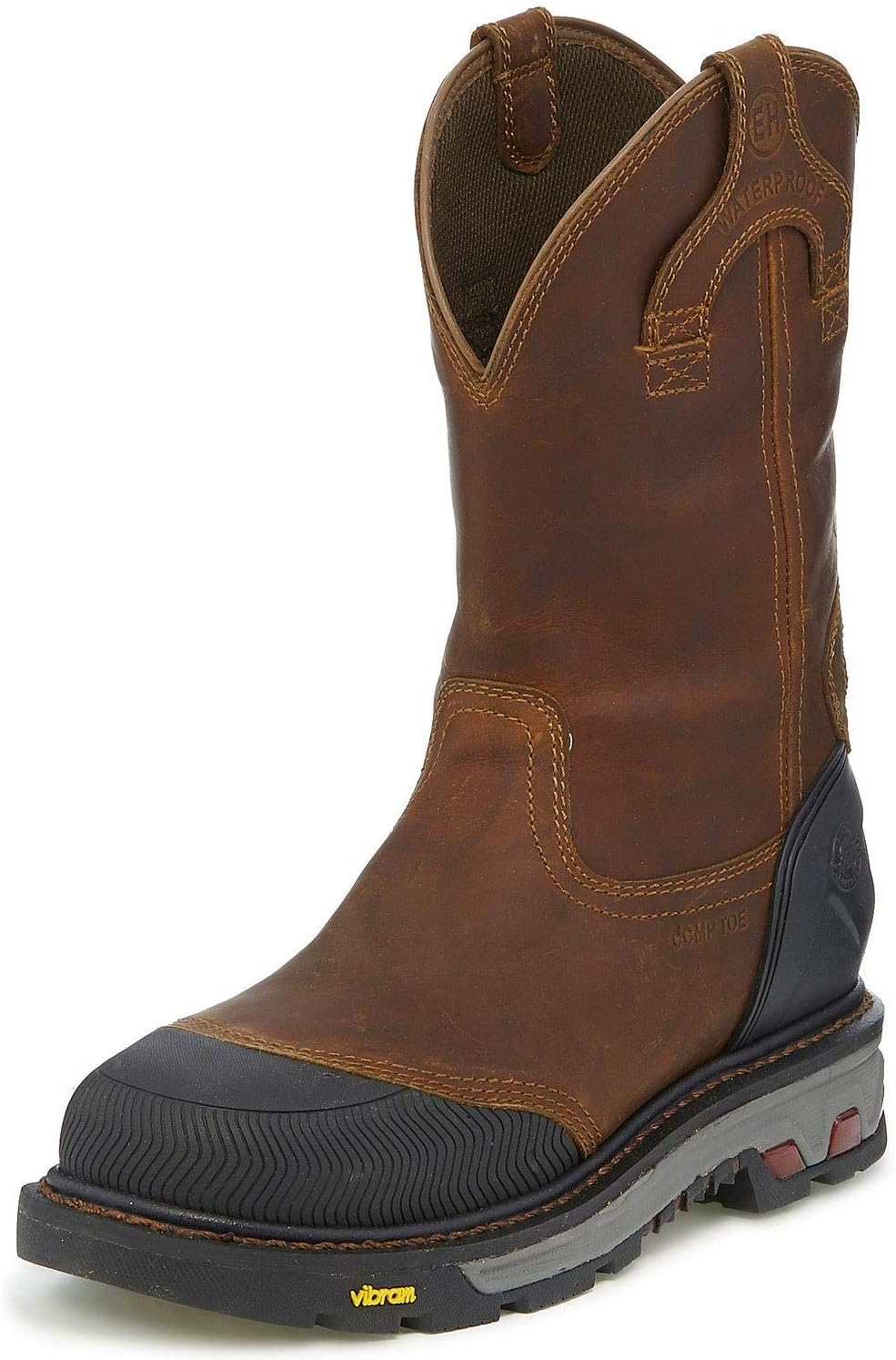 Ботинки Justin Mens Warhawk Chestnut с защитным носком — фото 2