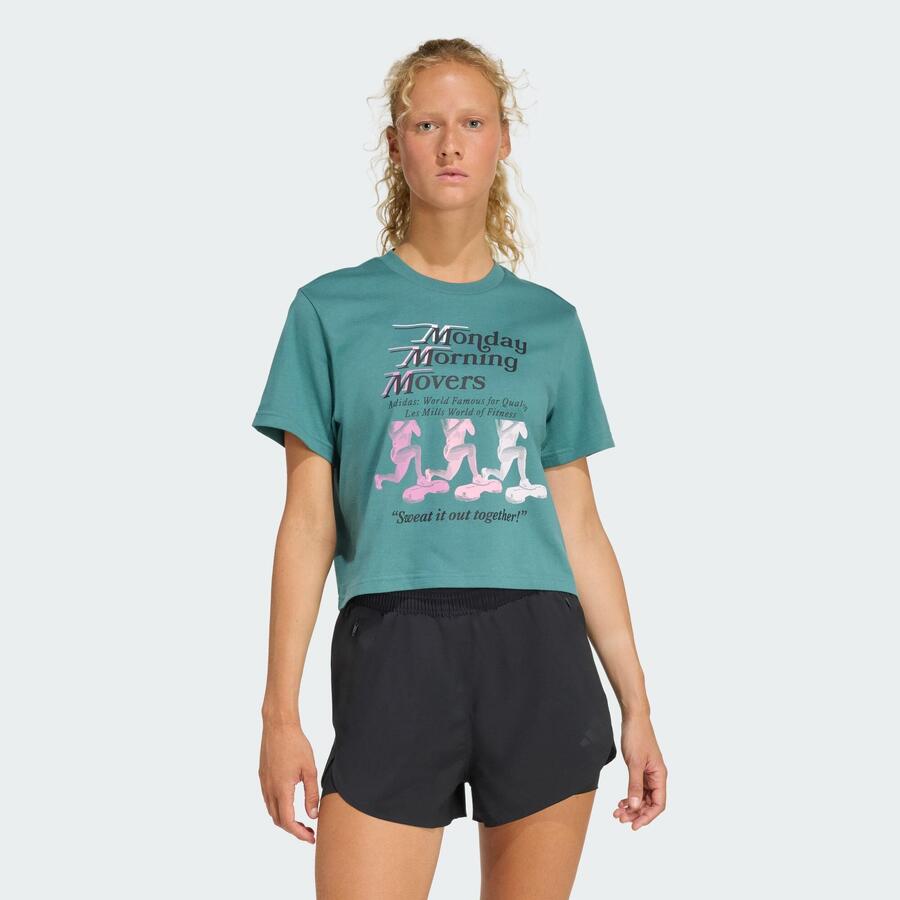 

ADIDAS Футболка с принтом LES MILLS MOVERS