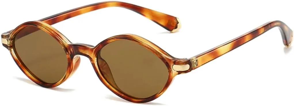 

Ретро-солнцезащитные очки «кошачий глаз» с многоугольными линзами, модные женские очки с защитой от УФ-излучения, мужские очки с заклепками UATXTAU, Amber Tea