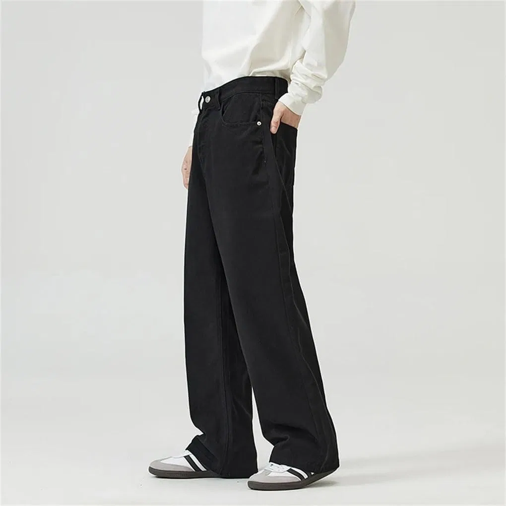Джинсы прямые свободные Men's Cotton Baggy Straight, White — фото 3