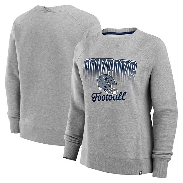 

Женский флисовый свитшот hit hard dallas cowboys в цвете heather gray Fanatics