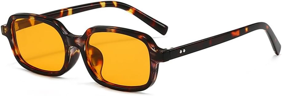 

Солнцезащитные очки UV400 с защитой от ультрафиолета — маленькие, конфетного цвета, с заклепками, прозрачная оправа, подходят для женщин и мужчин, для бега и занятий спортом на открытом воздухе UYPTK, Leopard Orange